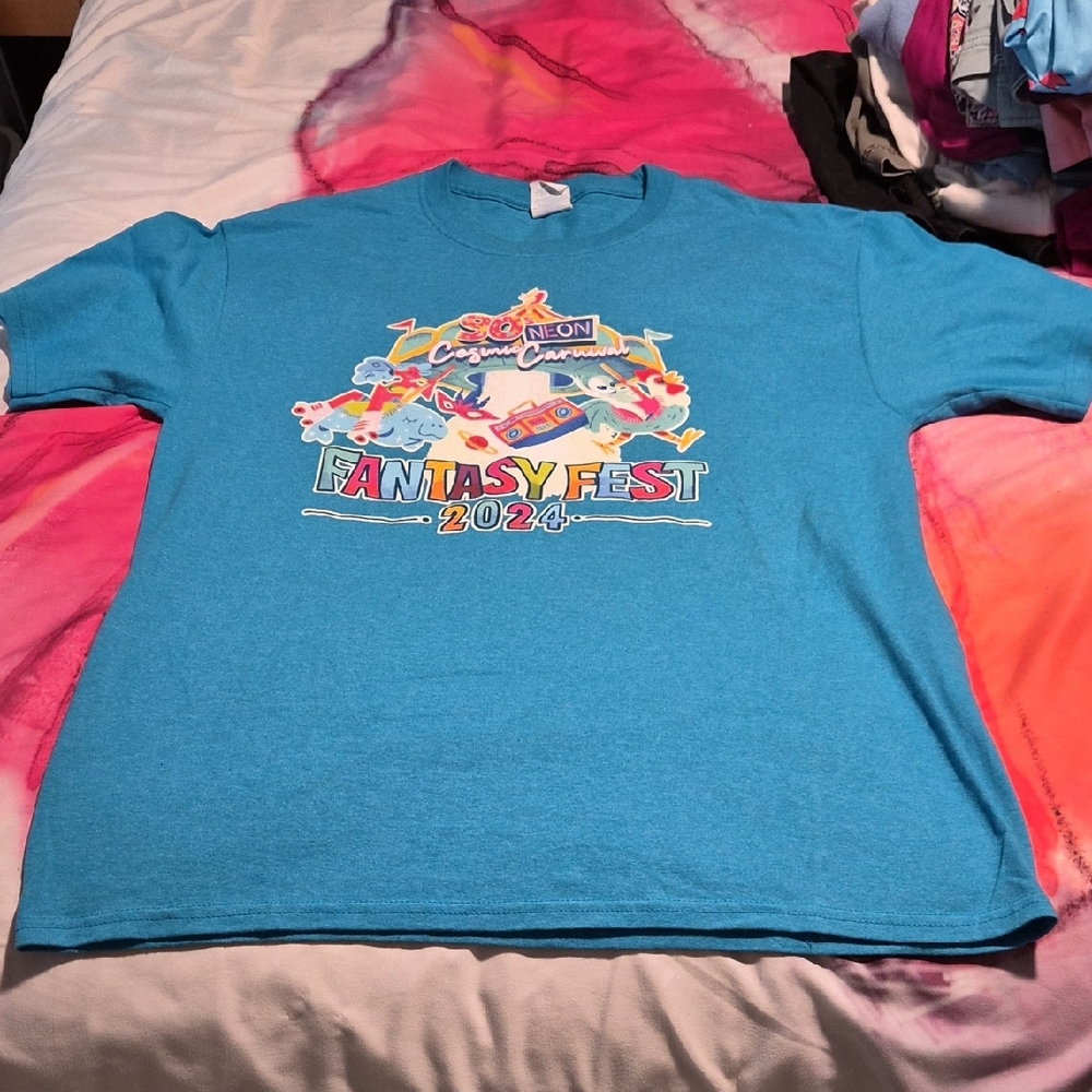 Port and Company Turquoise Blue Fantasy Fest 2024 Graphic Tee
